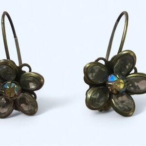 Sorrelli Elegant Floral Earrings with crystal stones
